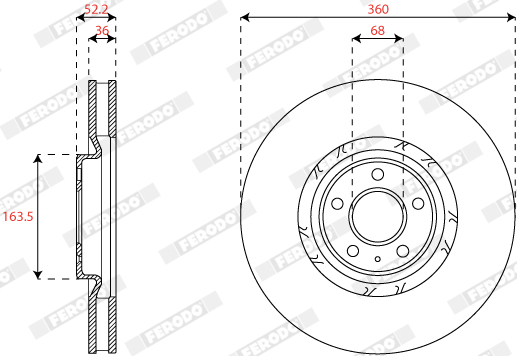 FERODO DDF2774LC-1 Discofreno