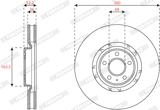 FERODO DDF2774RC-1 Discofreno