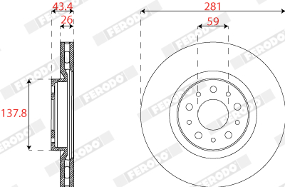 FERODO DDF2776C Discofreno