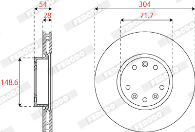 FERODO DDF2782C Discofreno