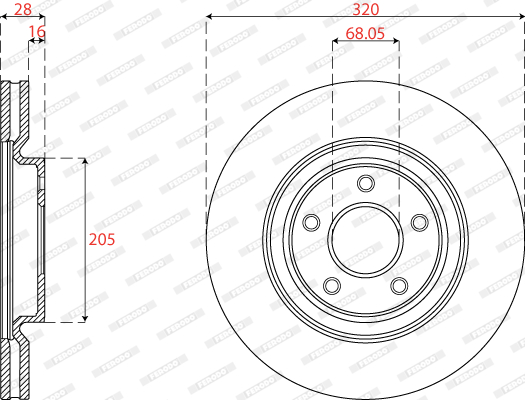 FERODO DDF2785C-1 Discofreno