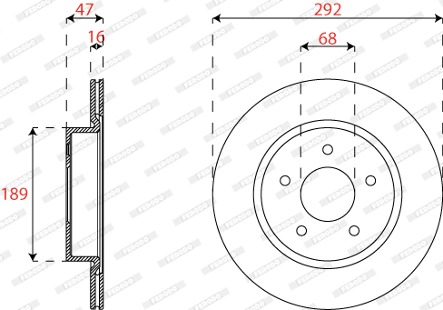 FERODO DDF2786C Discofreno