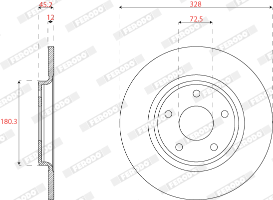 FERODO DDF2818C Discofreno