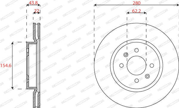 FERODO DDF2819C Discofreno