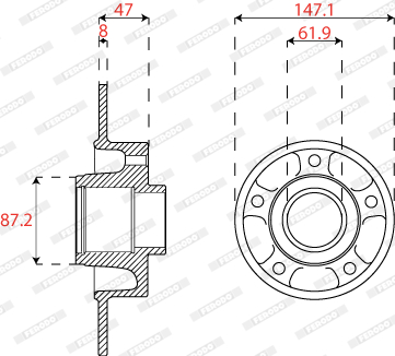 FERODO DDF2820C-1 Discofreno