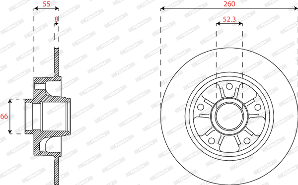 FERODO DDF2824C-1 Discofreno