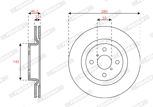 FERODO DDF2851C Discofreno