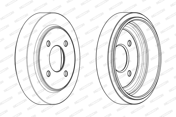 FERODO FDR329216 Tamburo freno