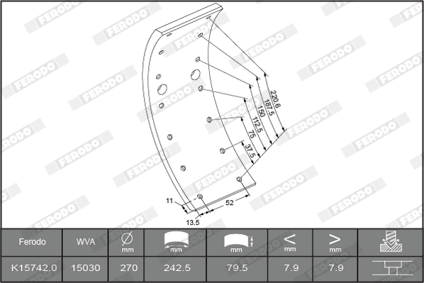 FERODO K15742.1-F3549 Kit...