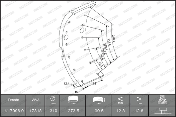 FERODO K17096.0-F3653 Kit...