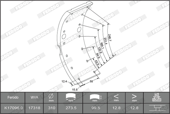 FERODO K17096.1-F3653 Kit...