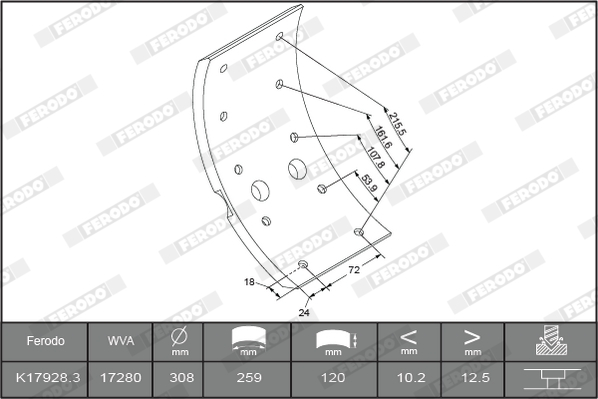 FERODO K17928.0-F3658 Kit...