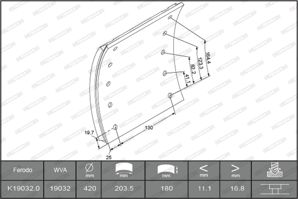 FERODO K19032.0-F3662 Kit...