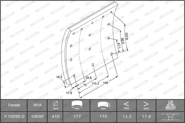 FERODO K19090.0-F3526 Kit...