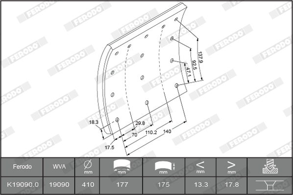 FERODO K19090.2-F3526 Kit...