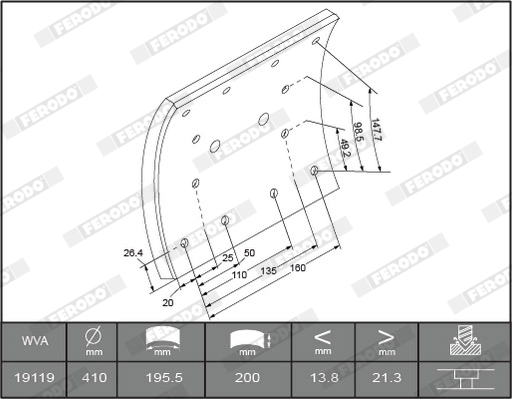 FERODO K19116.0-F3660 Kit...