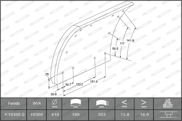 FERODO K19366.0-F3526 Kit...