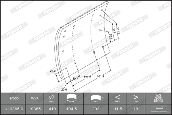 FERODO K19366.1-F3526 Kit...