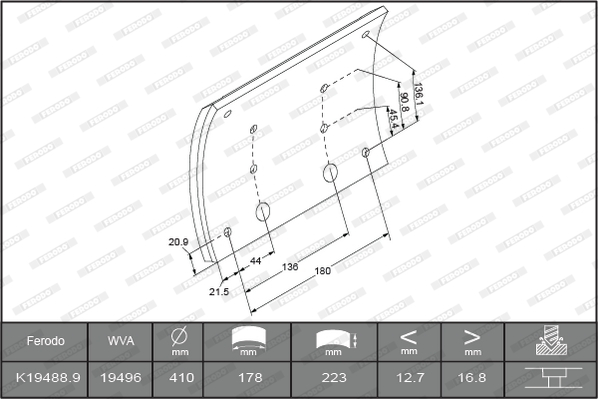 FERODO K19488.0-F3660 Kit...