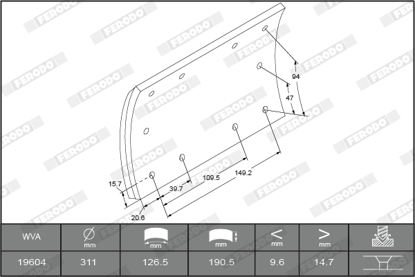 FERODO K19604.0-F3658 Kit...