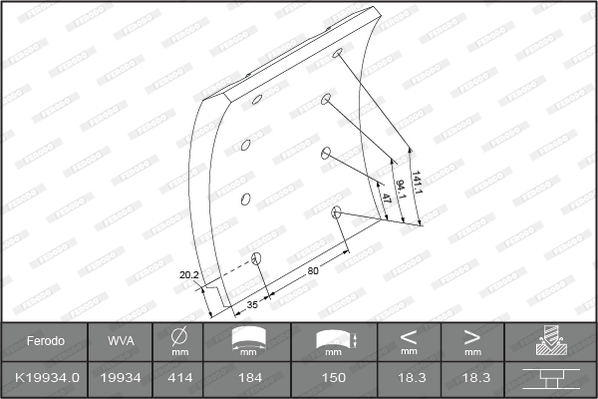 FERODO K19934.0-F3537 Kit...