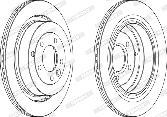 FERODO DDF1433X PREMIER Δισκόπλακα Πίσω άξονας for LAND ROVER