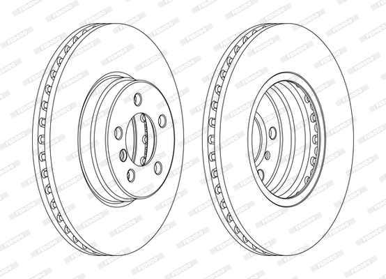 FERODO DDF1436C-1-D Δισκόπλακα for LAND ROVER