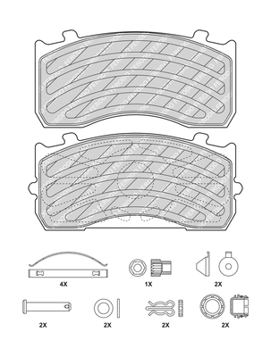 FERODO FCV1277BFE PREMIER Σετ τακάκια, δισκόφρενα for DENNIS MAN MERCEDES-BENZ NISSAN