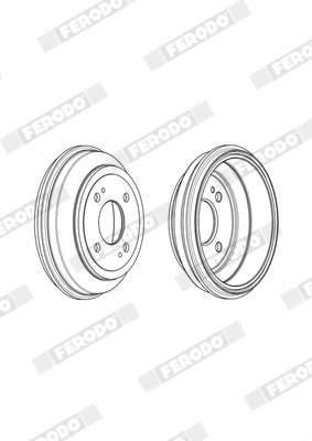 FERODO FDR329060 PREMIER Ταμπούρο for HONDA ROVER