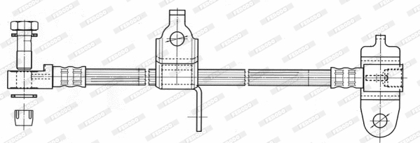 FERODO FHY2567 Ελαστικός σωλήνας φρένων for FORD