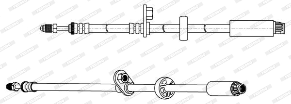 FERODO FHY2681 Brake Hose for CITROËN PEUGEOT