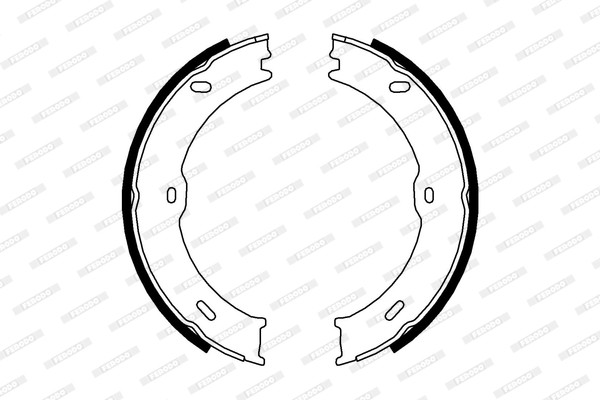 FERODO FSB4001 PREMIER Brake Shoe Set, parking brake for MERCEDES-BENZ VW