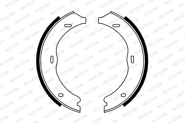 FERODO FSB4003 PREMIER Brake Shoe Set, parking brake for MERCEDES-BENZ