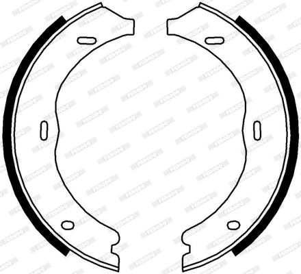 FERODO FSB4003 PREMIER Brake Shoe Set, parking brake for MERCEDES-BENZ
