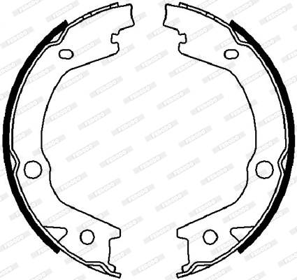 FERODO FSB4021 PREMIER Brake Shoe Set, parking brake for HYUNDAI KIA SSANGYONG