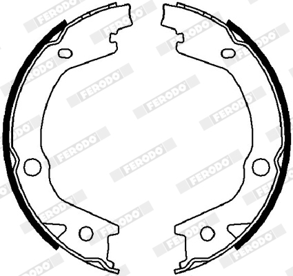FERODO FSB4021 PREMIER Σετ σιαγόνων φρένων, χειρόφρενο for HYUNDAI KIA SSANGYONG