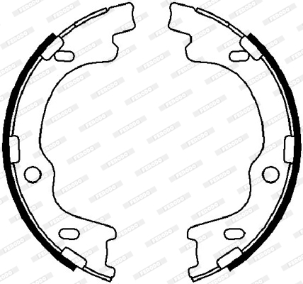 FERODO FSB4022 PREMIER Brake Shoe Set, parking brake for HYUNDAI KIA