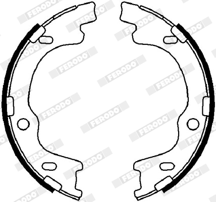 FERODO FSB4022 PREMIER Σετ σιαγόνων φρένων, χειρόφρενο for HYUNDAI KIA