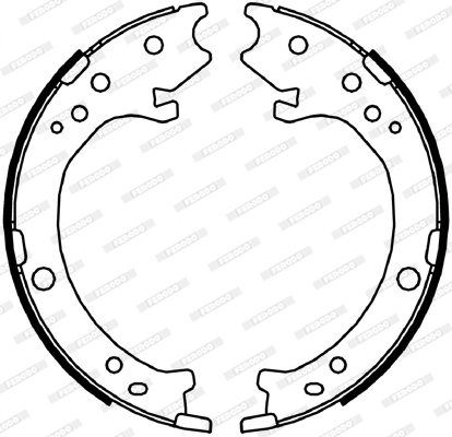 FERODO FSB4043 PREMIER Σετ σιαγόνων φρένων, χειρόφρενο for HONDA