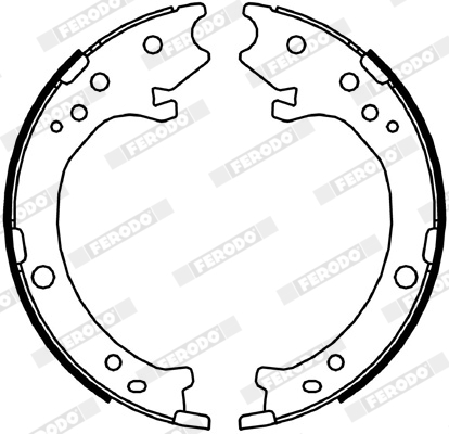FERODO FSB4043 PREMIER Σετ σιαγόνων φρένων, χειρόφρενο for HONDA