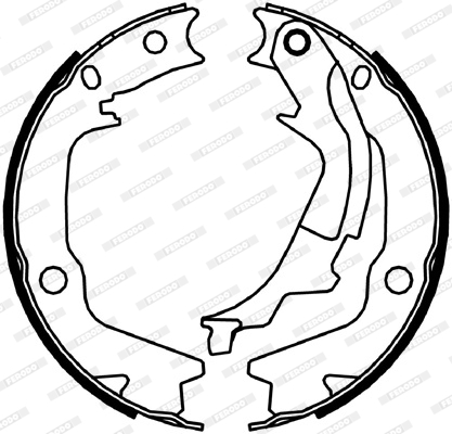 FERODO FSB4045 PREMIER Σετ σιαγόνων φρένων, χειρόφρενο for HYUNDAI KIA