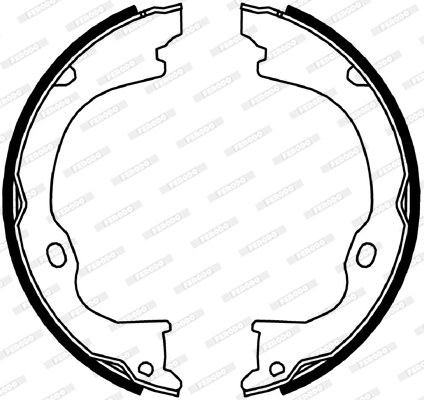 FERODO FSB4060 PREMIER Σετ σιαγόνων φρένων, χειρόφρενο for DODGE JEEP LEXUS