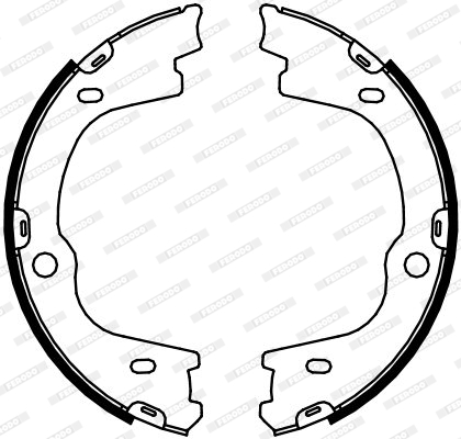 FERODO FSB4087 PREMIER Brake Shoe Set, parking brake for HYUNDAI
