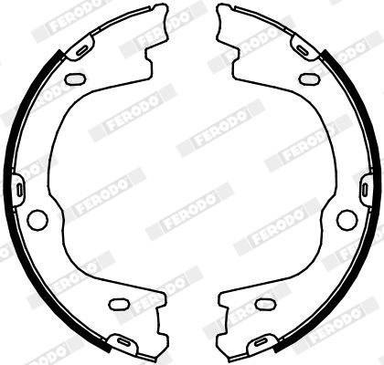 FERODO FSB4087 PREMIER Brake Shoe Set, parking brake for HYUNDAI