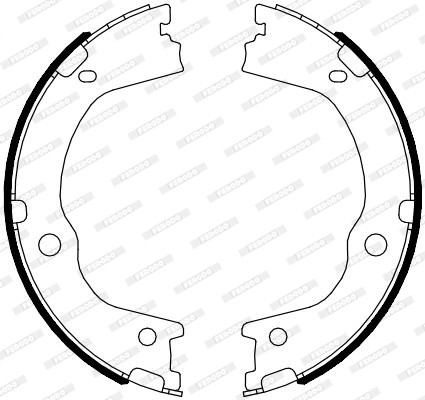 FERODO FSB4089 PREMIER Σετ σιαγόνων φρένων, χειρόφρενο for HYUNDAI KIA SSANGYONG