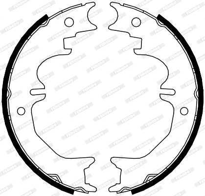 FERODO FSB4120 PREMIER Brake Shoe Set, parking brake for LEXUS TOYOTA