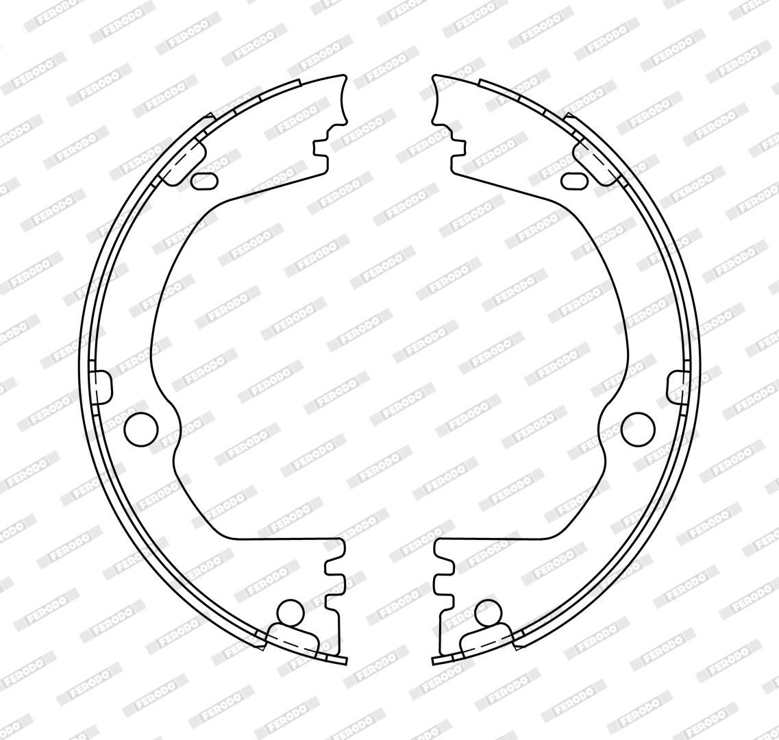 FERODO FSB4343 Σετ σιαγόνων φρένων for HYUNDAI KIA
