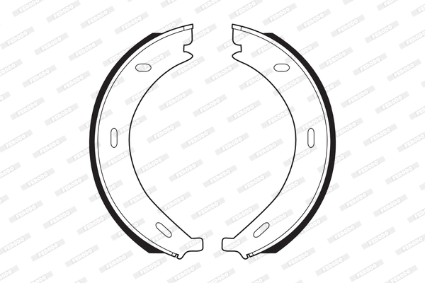 FERODO FSB536 PREMIER Σετ σιαγόνων φρένων, χειρόφρενο for MERCEDES-BENZ