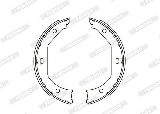 FERODO FSB585 PREMIER Σετ σιαγόνων φρένων, χειρόφρενο for ALFA ROMEO ALPINA BMW