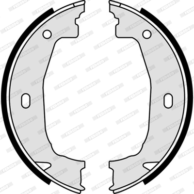 FERODO FSB592 PREMIER Brake Shoe Set, parking brake for ALFA ROMEO BMW